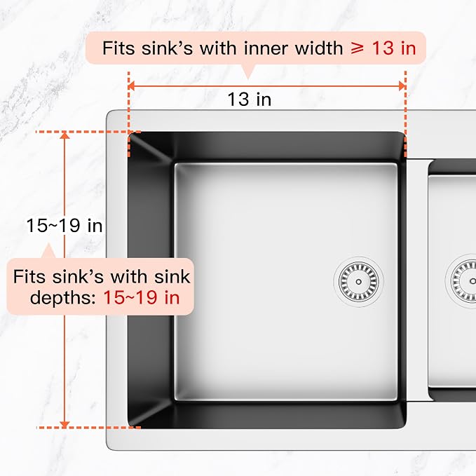 Expandable Over The Sink Dish Drainer Drying Rack In Stainless Steel Metal - Image 4