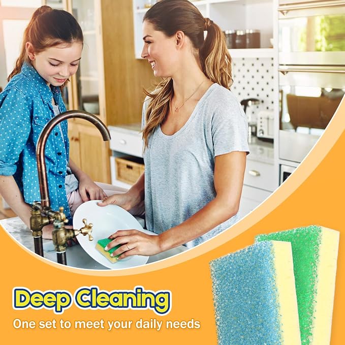LAUNDRYLUX Scrub Sponge, Dual-Sided Temperature-Responsive Scrubber - Image 6