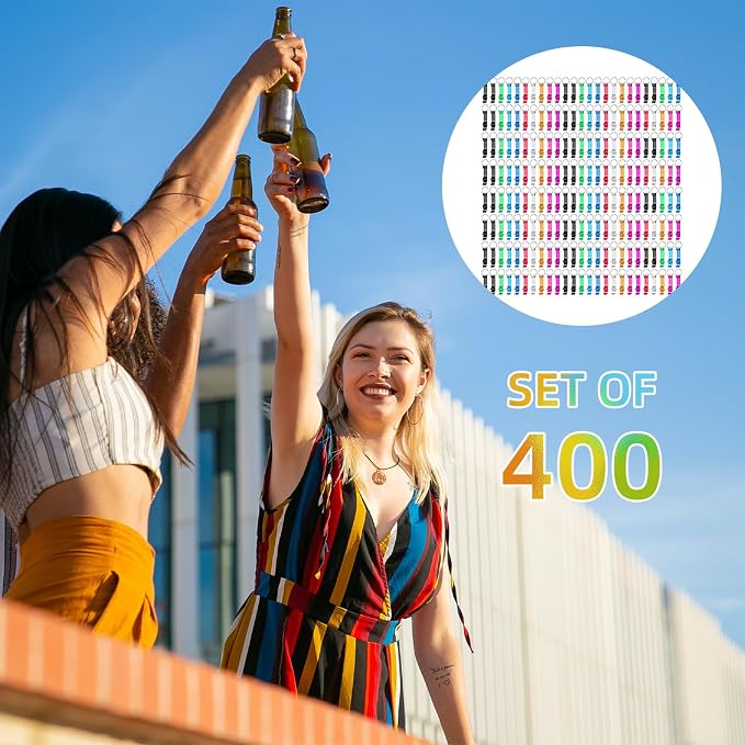 400 Pack Colorful Metal Bottle Opener Keychains Bulk, Tiny Beverage Opener - Image 7