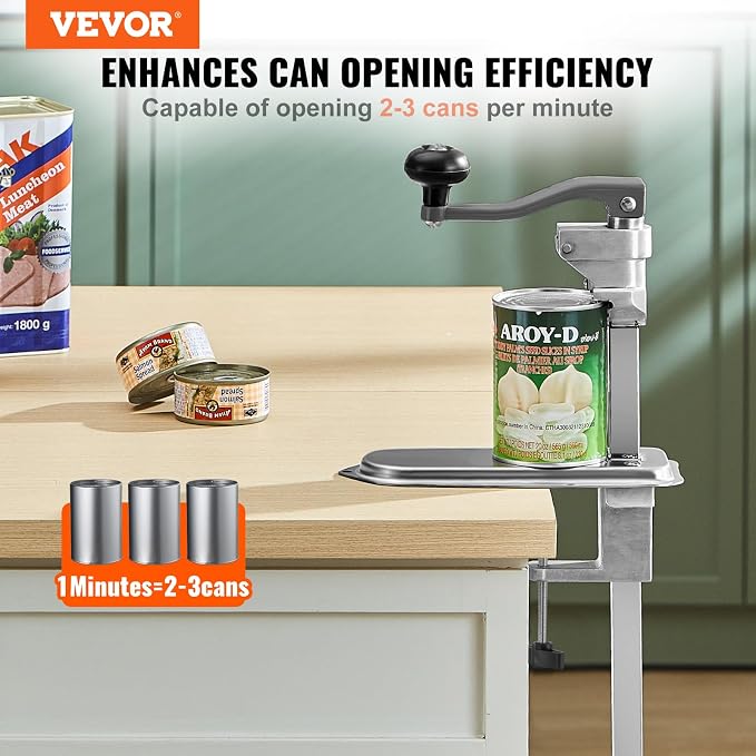 VEVOR Commercial Can Opener, Heavy-Duty Manual Tabletop Cans Opener - Image 2
