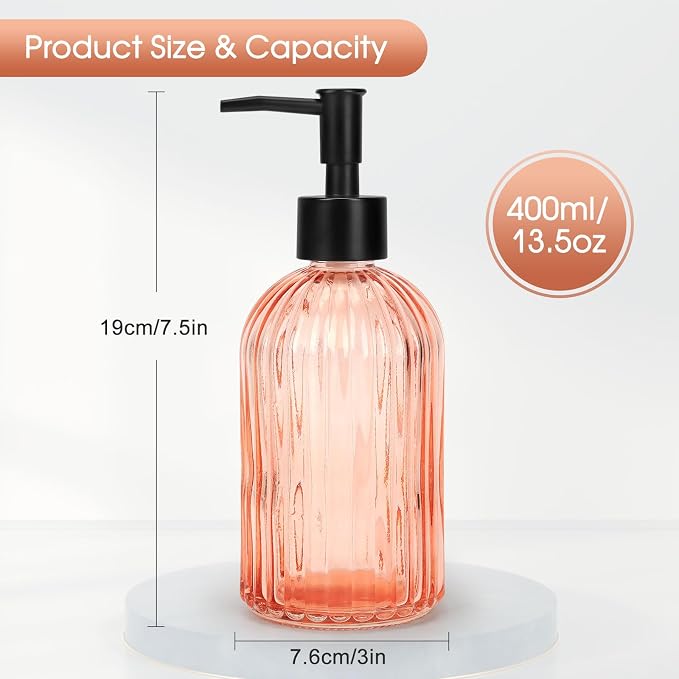 Topsky Stripe Glass Soap Dispenser - Image 4