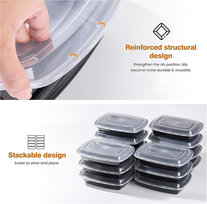 Glotoch Meal Prep Containers 1-Compartment - Image 3