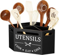 Kitchen Utensils Holder with 5 Compartments, Corner Utensil Caddy by GIGIFTREE