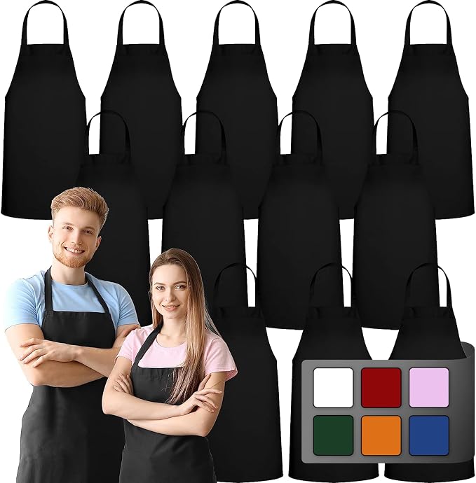 GREEN LIFESTYLE 12 Pack Bib Apron by GreenLifeStyle