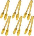 6 Pack Stainless Steel Serving Tongs, 9 Inch Gold Salad Tongs Serving Utensils by JCREN