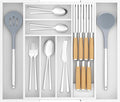 TIOPGHAD Bamboo-Silverware-Drawer-Organizer-Kitchen, Expandable Utensil Holder by TIOPGHAD