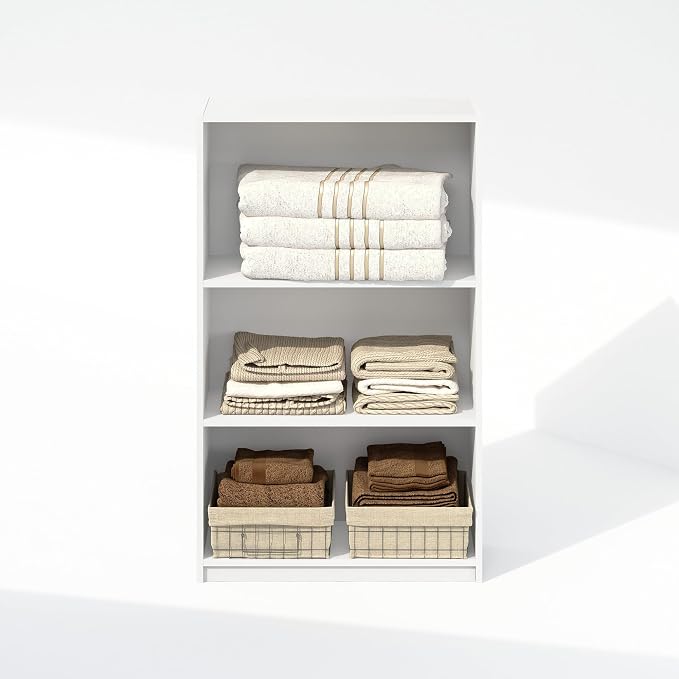 Furinno Reed Closet Organizers and Storage, 3-Tier Closet Organizer, Open Shelf - Image 6