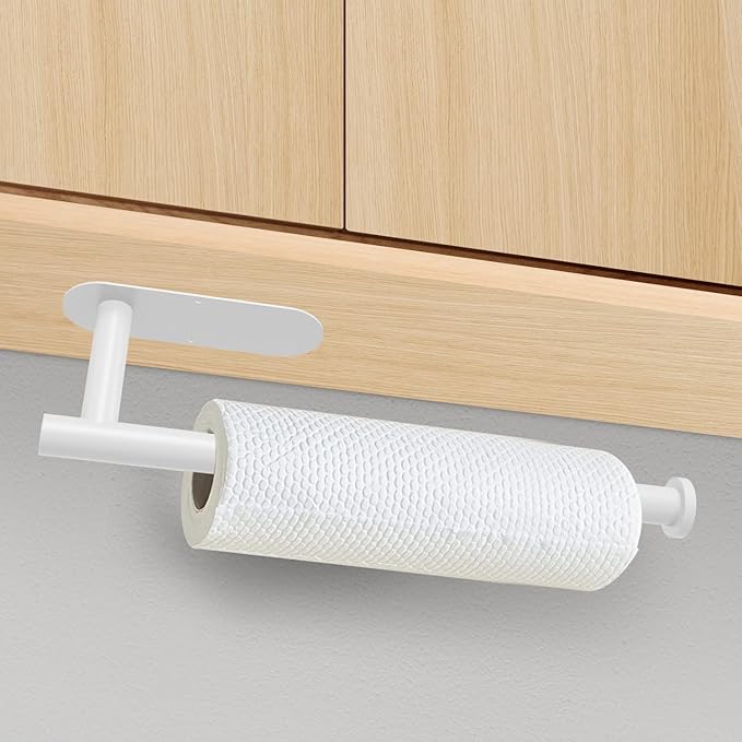 DEKAVA Under Cabinet Wall Mount Paper Towel Holder, Self-Adhesive Bar, - Image 2
