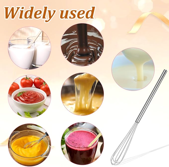 2 Pcs Mini Whisks Set, Stainless Steel Whisk Tiny Egg Whisk, Espresso Matcha - Image 7
