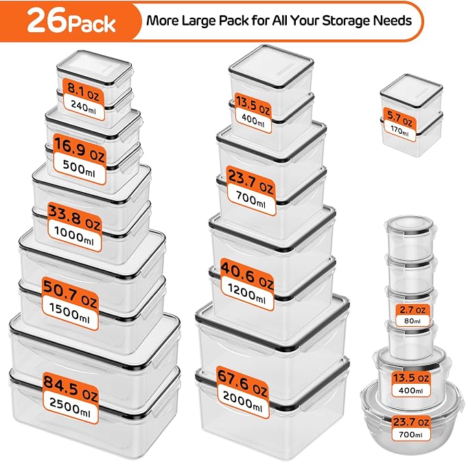 52 PCS Food Storage Container - Image 2