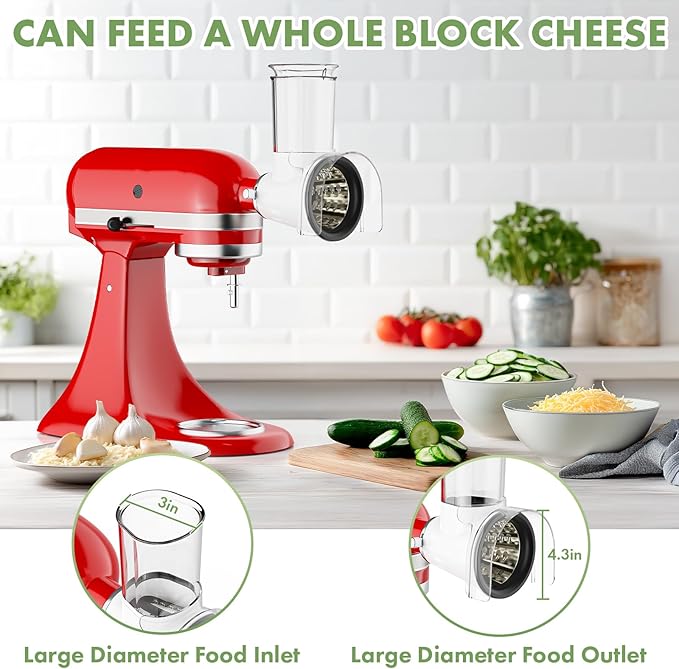 Cheese Grater Attachment for KitchenAid, Large Cheese Grater - Image 5