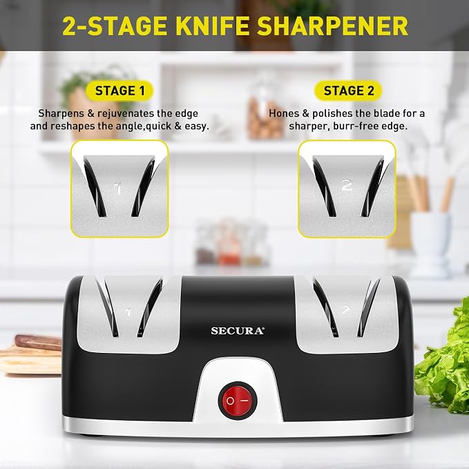 Secura 2-Stage Electric Knife Sharpener - Image 3
