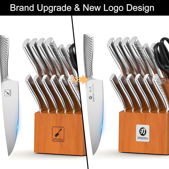 imarku Knife Set, 14 Piece Premium Japanese High-Carbon Stainless Steel Knife - Image 6