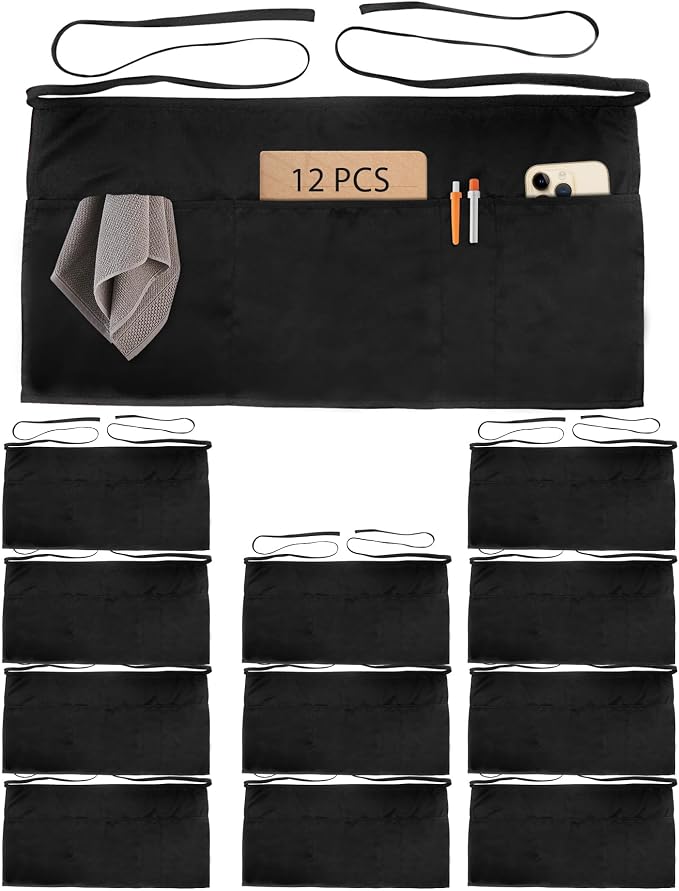 Xeoxarel Aprons with 4 Pockets 23.5'' X 11.5'' by XeoxarelWomensvests