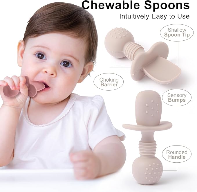 Eascrozn Silicone Feeding Set, 2 Pack Divided Toddler Plates - Image 3