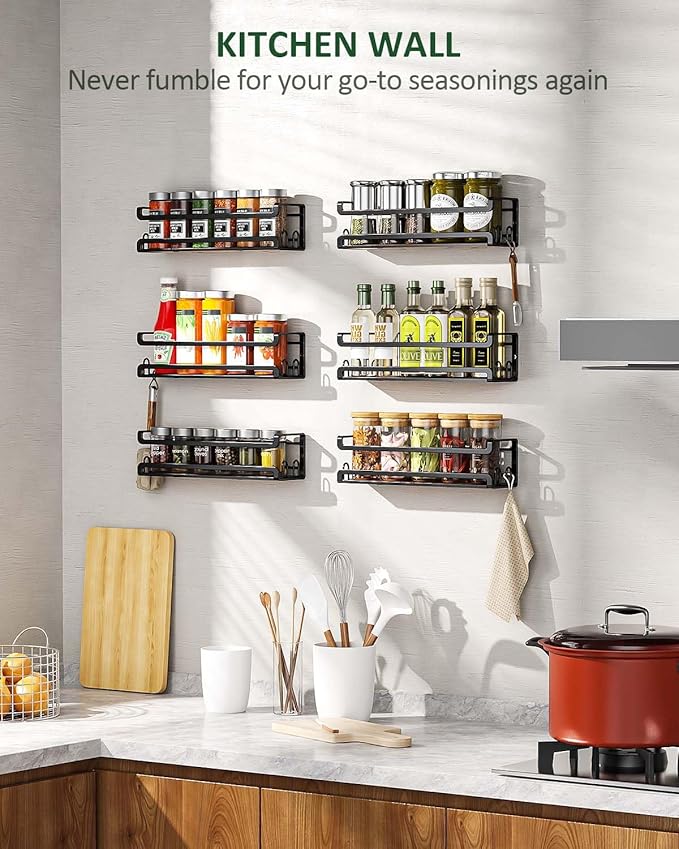 Doakhirmit 4 Pack Wall Mount Spice Rack - Image 5