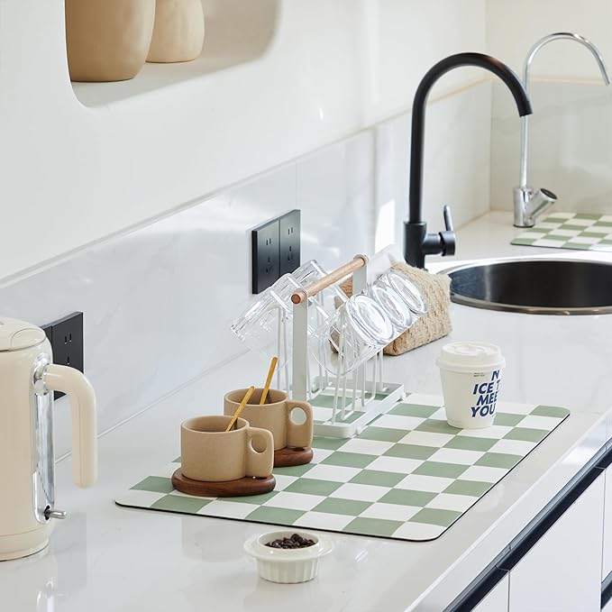 Ohocut Checkered Dish Drying Mat by Ohocut