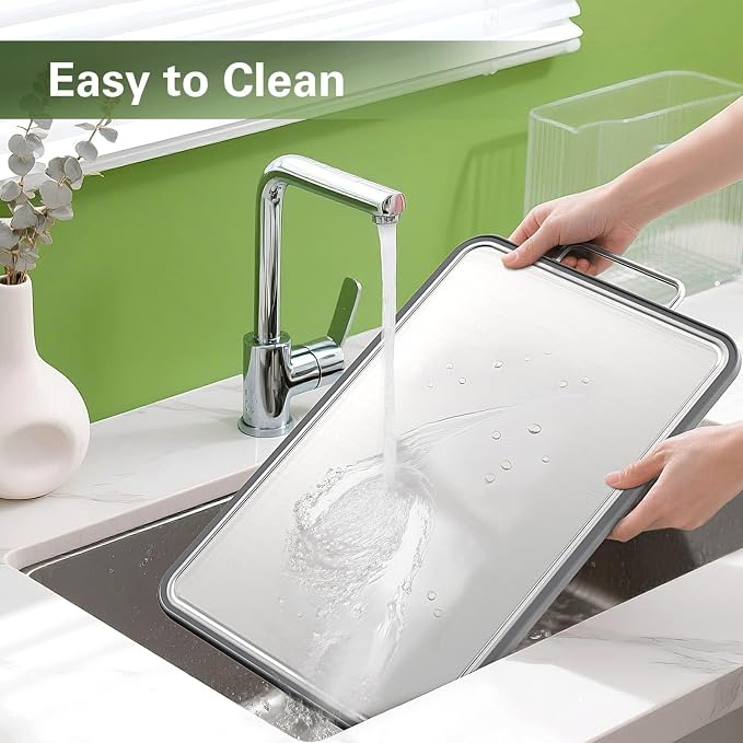 Stainless Steel Cutting Board 16''×11'', Double Sided 304 Steel Cutting Board - Image 7