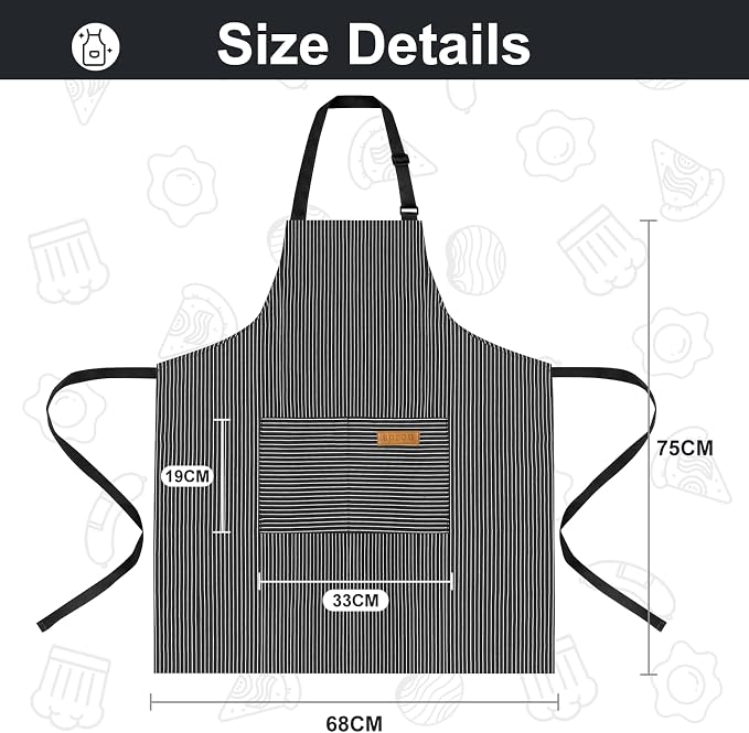 VALOME 2 Pack Kitchen Aprons, Apron - Image 2