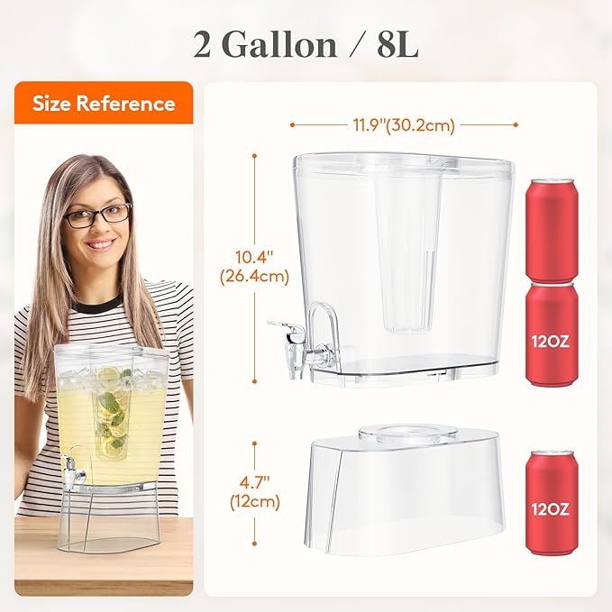 Lifewit 2 Gallon Drink Dispenser - Image 2