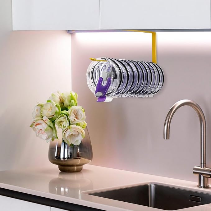 Tumbler Lid Organizer, Horizontal Tumbler Lid Storage Hook Up to 10 Lids - Image 9