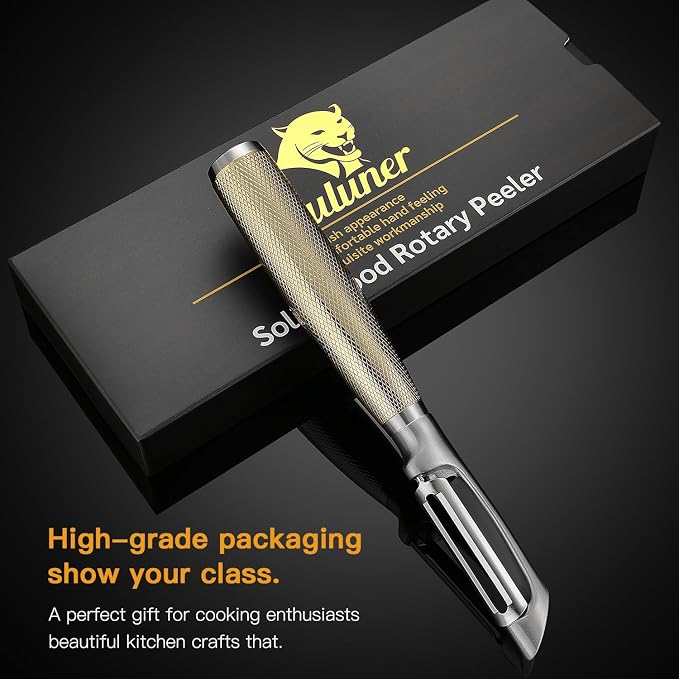 KULUNER Luxury I-Type Vegetable Peeler – 24K Gold Plated Handle, 304 Stainless - Image 6