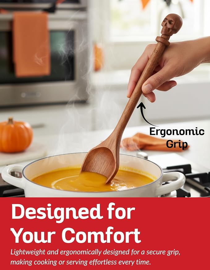 Acacia Wood Cooking Utensil Set - Image 3