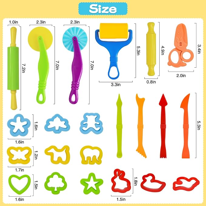 LCY WEDSHI Dough Tool Set, Dough Accessories Includes Cutters Roller, Rolling - Image 2
