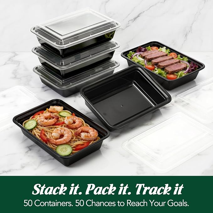Glotoch Meal Prep Containers 32oz 50 Pack - Image 8
