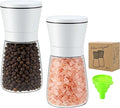 R DRURLCD White Salt and Pepper Grinder Set of 2, Manual Ceramic Spice Mills by RDRURLCD