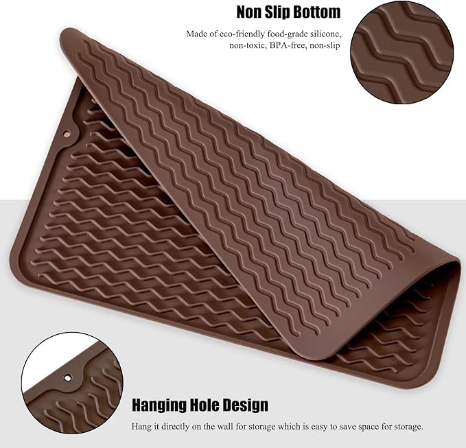 Large 17" x 14" Silicone Dish Drying Mat - Image 4