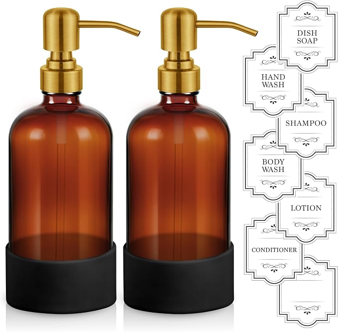 16 oz Hand and Dish Soap Dispenser Set by HomePicker