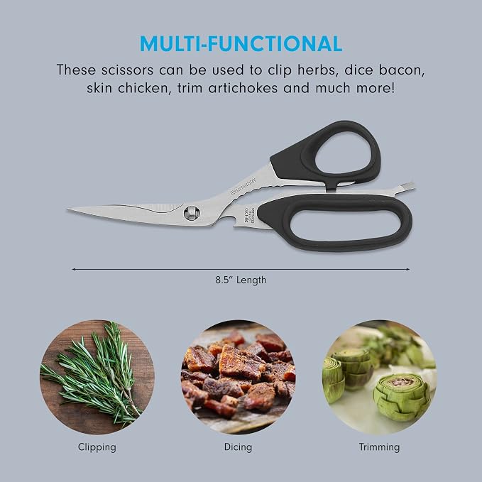 Messermeister 8.5-Inch Take-Apart Utility Shears, Nut Cracker, Jar Lid - Image 3