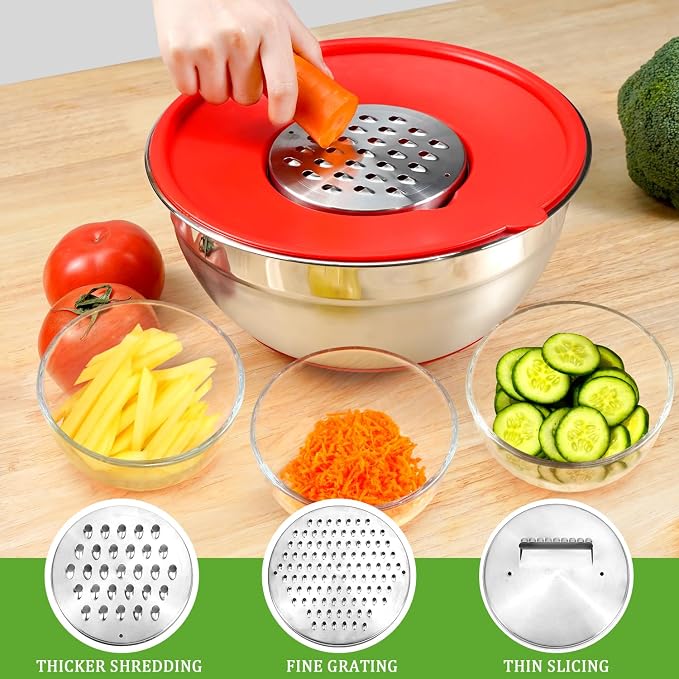 Mixing Bowls with Lids Set, Meal Storage - Image 3