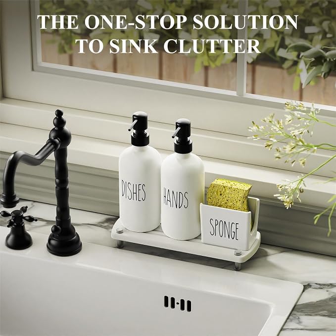 Cisily Kitchen Soap Dispenser Set Comes - Image 4