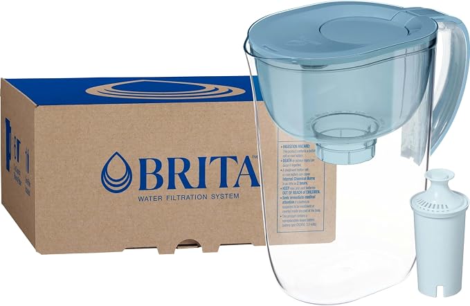 Brita 10 Cup Water Filter Pitcher, Copper and More, Includes 1 Brita Plus Filter by Brita