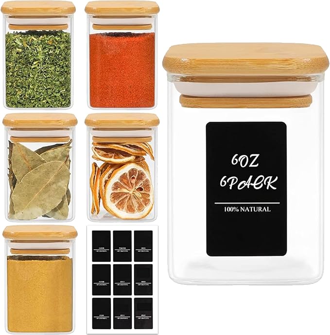 ComSaf 6Pcs 6 oz Spice Jars by ComSaf