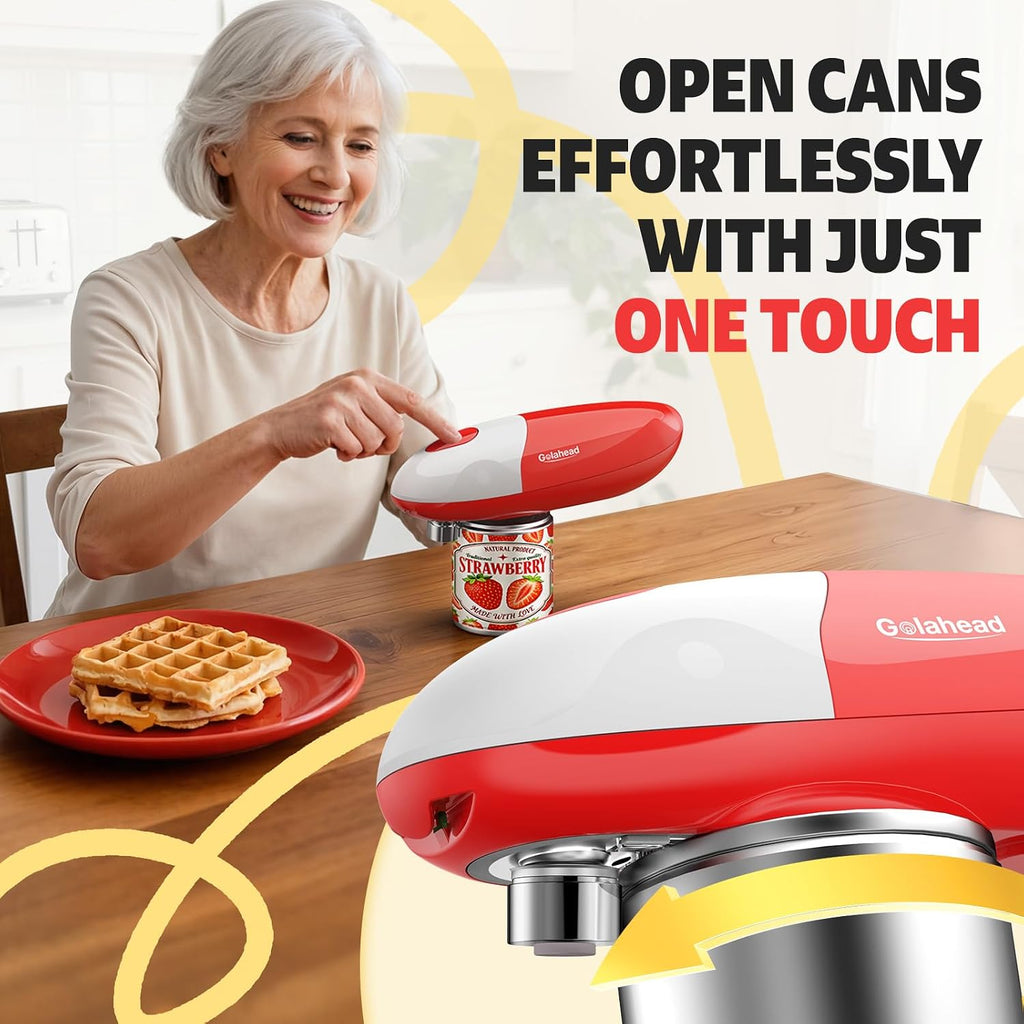 Hands Free Electric Can Opener for Seniors with Arthritis, Automatic