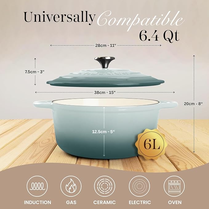 Nuovva Enamelled Cast Iron Dutch Oven Pot - Image 2
