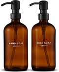 MaisoNovo Soap Dispenser 2-Piece Set | 16.9oz Amber Bottles by MaisoNovo-TheArtofSustainableLiving
