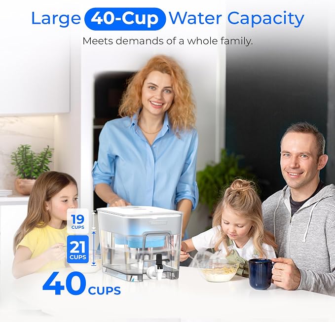 Waterdrop WFD-22W-DF-A Water Filter Dispenser, Alkaline 40-Cup Water Purifier - Image 6