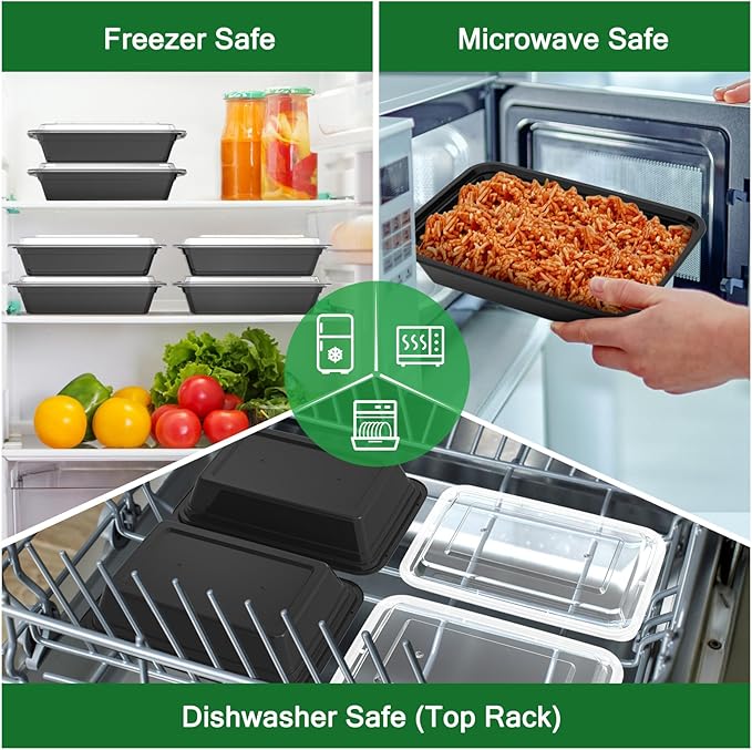 50 Pack 32 oz Meal Prep Containers Reusable - Image 5
