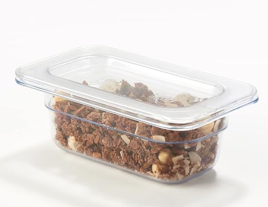 CURTA 6 Pack NSF 1/9 Size Food Pan Cover, Dishwasher & Freezer Safe Plastic - Image 3