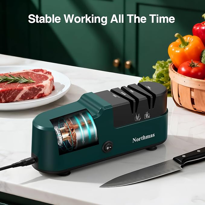 Northmas Knife Sharpener, Professional Electric Knife Sharpener - Image 6
