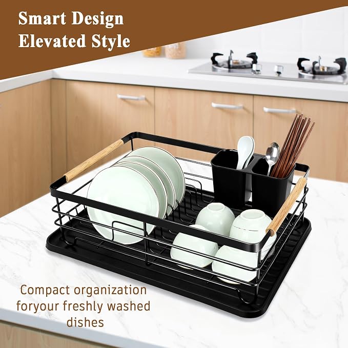 Dish Racks for Kitchen Counter, Thickened Metal Dish Drying Rack - Image 8