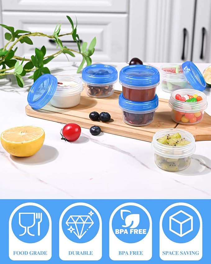 Salad Dressing Containers, Reusable Easy to Open Dressing, Dip Containers to Go - Image 2