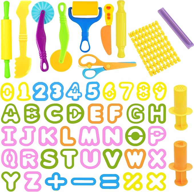 Playdough Tools Set, Creative Play Dough Accessories by AWNOGKUEToys
