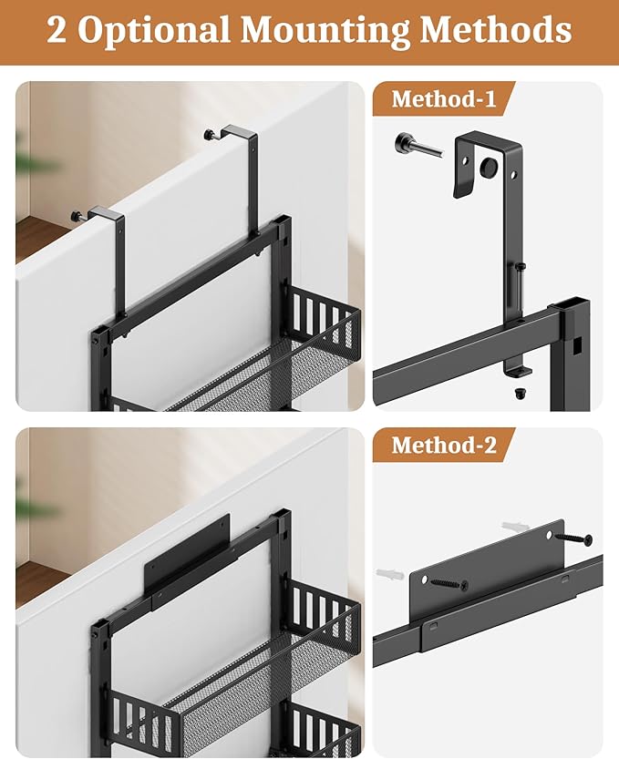 POKIPO 8-Tier Over the Door Pantry Organizer, Large Metal Door Spice Rack - Image 5