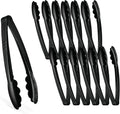 Plasticpro 7.5'' Serving Tongs Heavy Duty Reusable Kitchen and BBQ Black by PLASTICPRO