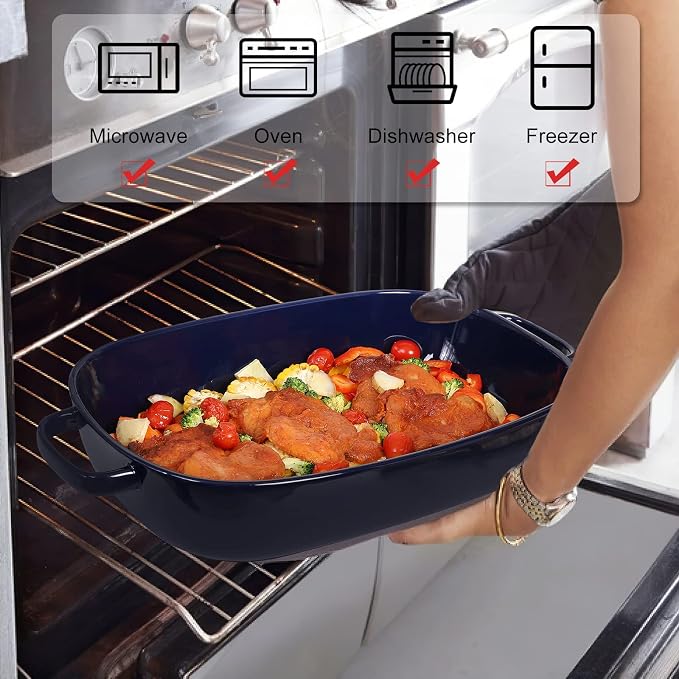 4.5 Quart Ceramic Baking Dish, Serving Bakeware - Image 4